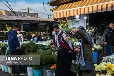 بازار گل محلاتی تهران در آستانه سال نو
