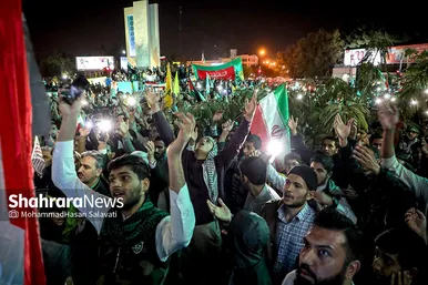 جشن مردم مشهد در حمایت از مردم فلسطین و عملیات «طوفان الاقصی»