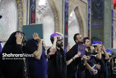 مراسم احیاء شب ۲۳ ماه رمضان در حرم مطهر رضوی