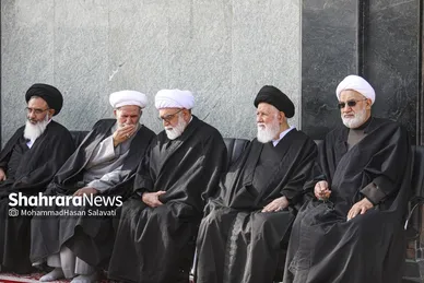 گزارش تصویری | عزاداری شهادت رهبر معظم انقلاب اسلامی، در حرم امام‌رضا(ع) - ۱