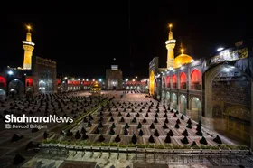 آیین خطبه خوانی شب شهادت امام رضا(ع) در حرم مطهر رضوی