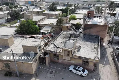 گزارش تصویری | عکس‌هایی از محل اصابت موشک ارتش تروریست آمریکا در شهرستان کوهستک هرمزگان