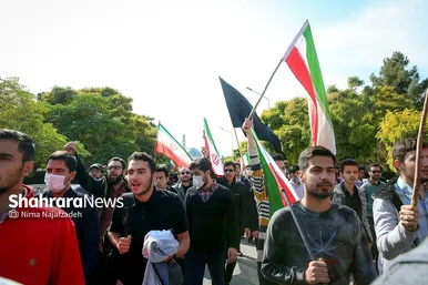 تجمع دانشجویان دانشگاه فردوسی مشهد در محکومیت حادثه تروریستی شیراز