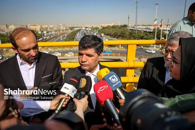 گزارش تصویری | بهره برداری از پل غربی سطح سوم تقاطع غیرهمسطح خیام مشهد