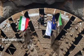 مراسم پایان حفاری مسیر شرقی خط ۳ قطار شهری مشهد