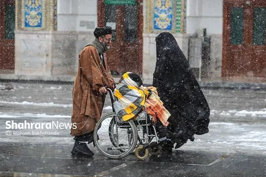 گزارش تصویری | یک روز برفی در حرم مطهر امام رضا(ع) - ۲۱ بهمن ۱۴۰۳