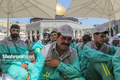 گزارش تصویری | آیین اذن خدمت کاروان خدام الحسین (ع) شهرداری مشهد