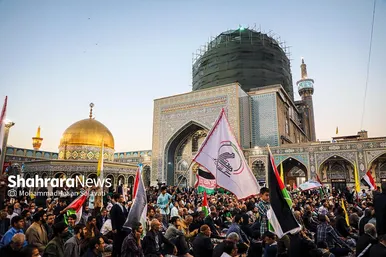 اجتماع همبستگی با جبهه مقاومت فلسطین در صحن قدس حرم مطهر رضوی