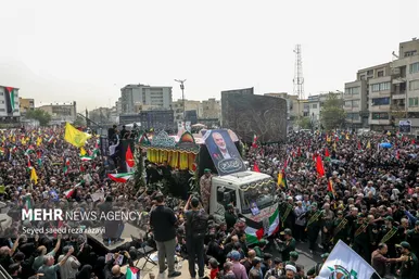 عکس‌هایی از مراسم تشییع پیکر شهید اسماعیل هنیه در تهران- ۲
