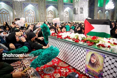 گزارش تصویری | وداع با پیکر مطهر بانوی شهیده معصومه کرباسی در حرم مطهر رضوی - مشهد