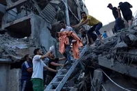 کشف پیکر ۲۵ شهید فلسطینی از زیر آوارهای غزه
