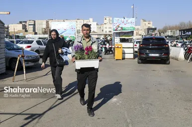 گزارش تصویری | حال و هوای بازار گل و گیاه مشهد در آستانه عید نوروز