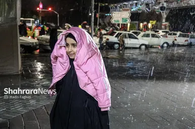 گزارش تصویری | باران رحمت الهی، برکت شصت‌ویکمین شب حضور مردم مشهد در خیابان