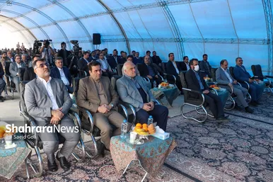 مراسم پایان حفاری مسیر شرقی خط ۳ قطار شهری مشهد