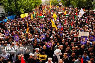 عکس‌هایی از مراسم تشییع پیکر شهید اسماعیل هنیه در تهران - ۱