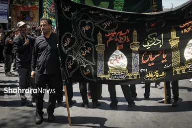 گزارش تصویری | سوگواری دسته های عزاداری در خیابان های منتهی به حرم مطهر رضوی در دهه آخر صفر