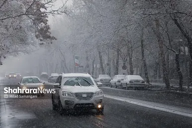 بارش برف در مشهد