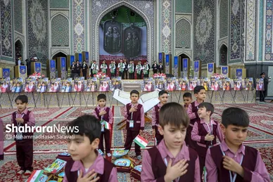 گزارش تصویری | مراسم «فرشتگان مقاومت» یادبود شهدای مظلوم میناب در حرم مطهر امام رضا (ع)