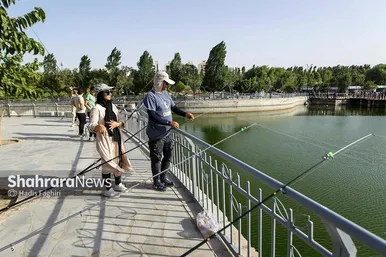 جشنواره ماهیگیری در رود پارک مشهد