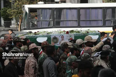 مراسم تشییع پیکر مطهر سرباز شهید «احمد لطفی» در مشهد