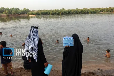 عکس‌هایی از استقبال اهالی خلیفه حیدر از زائران کربلا