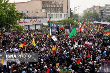 عکس‌هایی از مراسم تشییع پیکر شهید اسماعیل هنیه در تهران - ۱