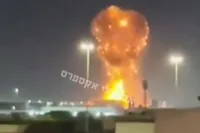 انهدام محل دپوی سوخت جنگنده‌های آمریکایی در ریاض + فیلم