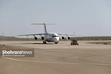 افتتاح فرودگاه گناباد با حضور رئیس مجلس و وزیر راه