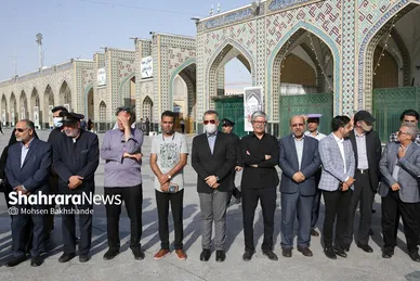 تشییع پیکر مرحوم مهدوی دامغانی در حرم مطهر رضوی