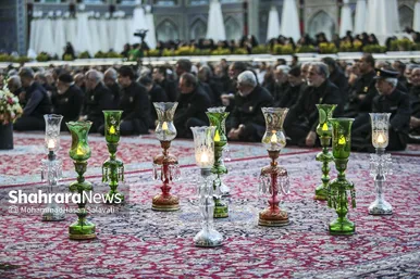 گزارش تصویری | آئین اذن عزای حسینی و تعویض پرچم گنبد حرم مطهر رضوی همزمان با آغاز ماه محرم