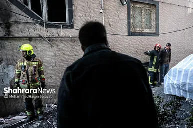 مهار آتش‌سوزی یک هتل آپارتمان در خیابان امام رضا (ع) مشهد