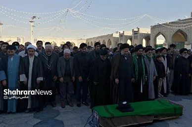 مراسم تشییع پیکر حجت‌الاسلام هادی از چهره‌های جهادی افغانستانی در مشهد