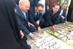 قالیباف برای حضور در یادواره شهدا وارد نیشابور شد
