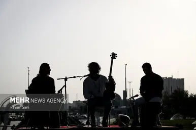 گزارش تصویری | اجرای زنده علی قمصری در میدان آزادی