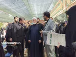 بازدید رئیس قوه‌قضائیه از موکب‌های خدمت‌رسان به زائران پیاده امام‌رضا(ع) در مشهد + فیلم و عکس