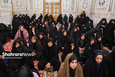 گزارش تصویری | عزاداری هئیت باغ گندم یزد در حرم مطهر رضوی