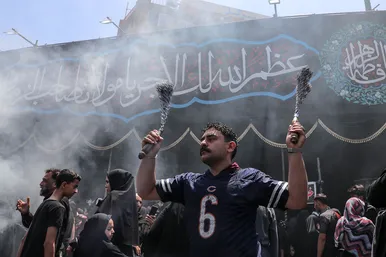 عزاداری روز عاشورا در خیابان امام رضا علیه السلام مشهد