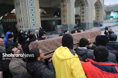 تشییع پیکر شهرام عبدلی در حرم مطهر رضوی