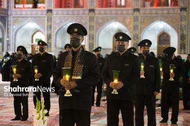 آیین خطبه خوانی شب شهادت امام رضا(ع) در حرم مطهر رضوی