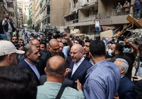 ویدئو| حضور محمدباقر قالیباف در مناطق بمباران شده بیروت