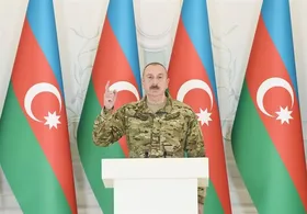 ویدئو| آیا الهام علی&zwnj;آف با فرستادن قاری&zwnj;قرآن به نزدیکی رود ارس و خواندن سوره فتح، ایران را تهدید کرد؟