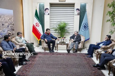 گزارش تصویری | دیدار احسان حدادی، رئیس فدراسیون دوومیدانی، با شهردار مشهد مقدس