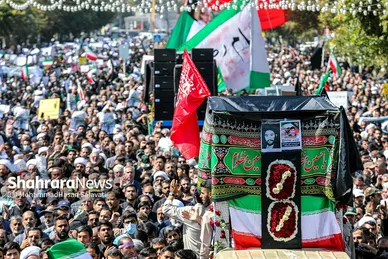 راهپیمایی مردم مشهد در محکومیت اغتشاشات اخیر و تشییع شهدای مدافع امنیت