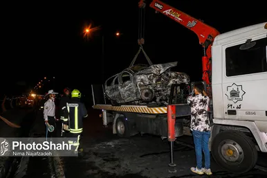 سانحه رانندگی در میدان جمهوری اسلامی مشهد