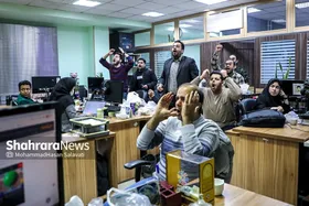 تماشای مسابقه فوتبال ایران و ژاپن در موسسه شهرآرا