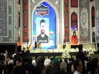 مراسم گرامیداشت شهدای اقتدار ایران در حرم امام‌رضا(ع) برگزار شد +فیلم