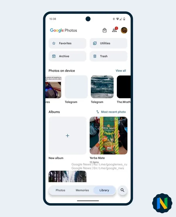 گوگل درحا‌ل‌آزمایش یک رابط کاربری جدید و شیک برای برنامه Google Photos است + عکس