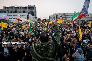 گزارش تصویری | اجتماع بزرگ «حزب الله زنده است» در مشهد