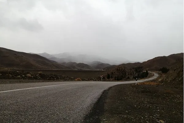 شهروند خبرنگار | منظره برفی جاده کاخک گناباد