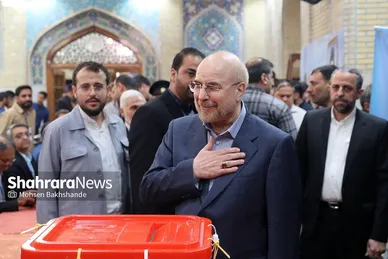 شرکت رئیس مجلس در مرحله دوم انتخابات چهاردهمین دوره ریاست‌جمهوری
